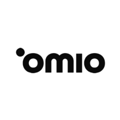 Das Logo der Firma omio, welche unsere Telefonzellen/Telefonkabinen/Telefonboxen/Raum In Raum Systeme/Meetingboxen in ihrem Büro nutzt. 